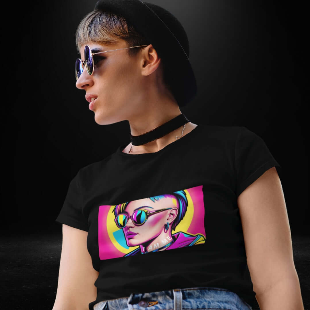I Am Me - Lez Black Tee - Bite Me Now