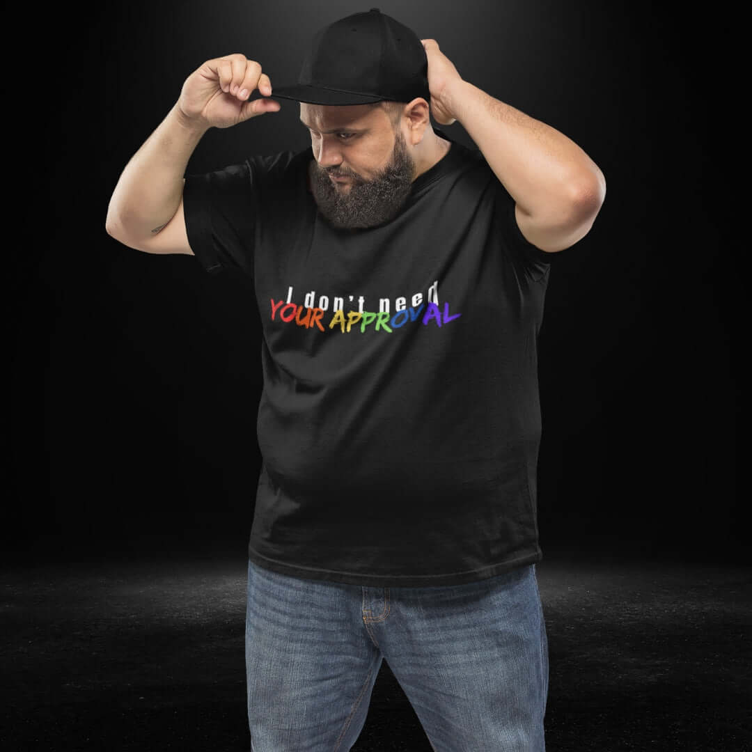 I Don't Need Your Approval Black Tee - Bite Me Now
