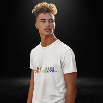 I Don't Need Your Approval White Tee - Bite Me Now