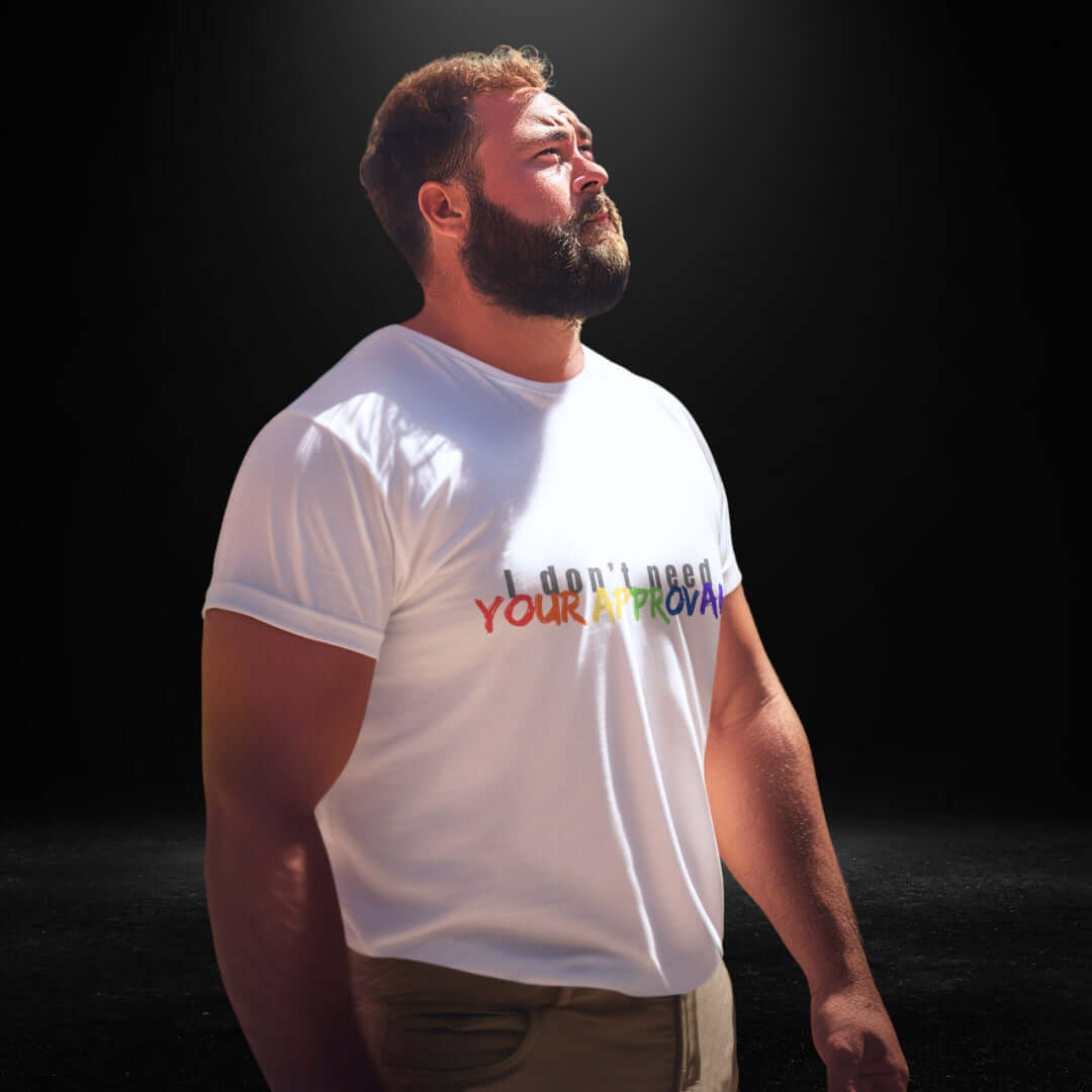I Don't Need Your Approval White Tee - Bite Me Now