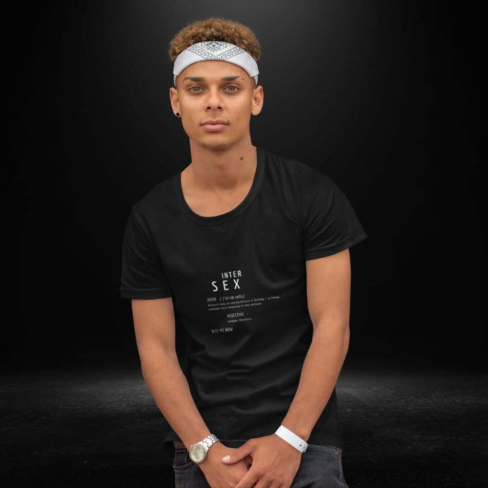 Intersex Definitions Black Tee - Bite Me Now