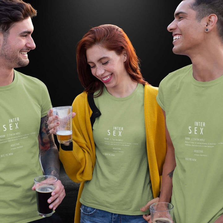 Intersex Definitions Olive Tee - Bite Me Now