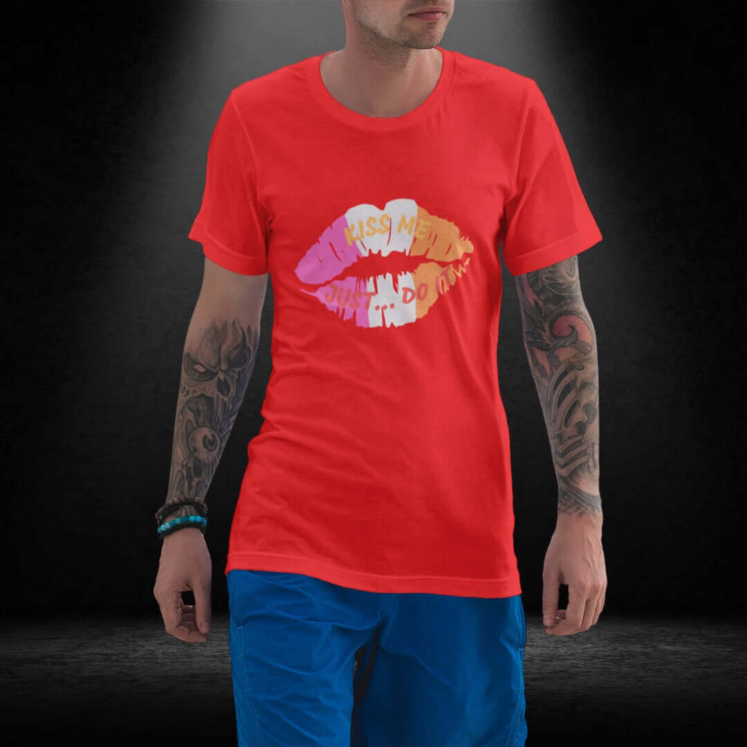 Kiss Me, Just Do It Red Tee - Bite Me Now