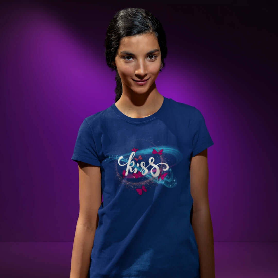 Kiss Navy Tee - Bite Me Now