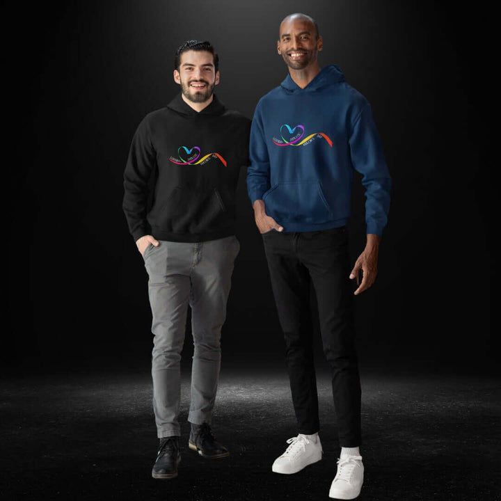 LGBTQIA Domestic Violence Day Navy & Black Hoodie