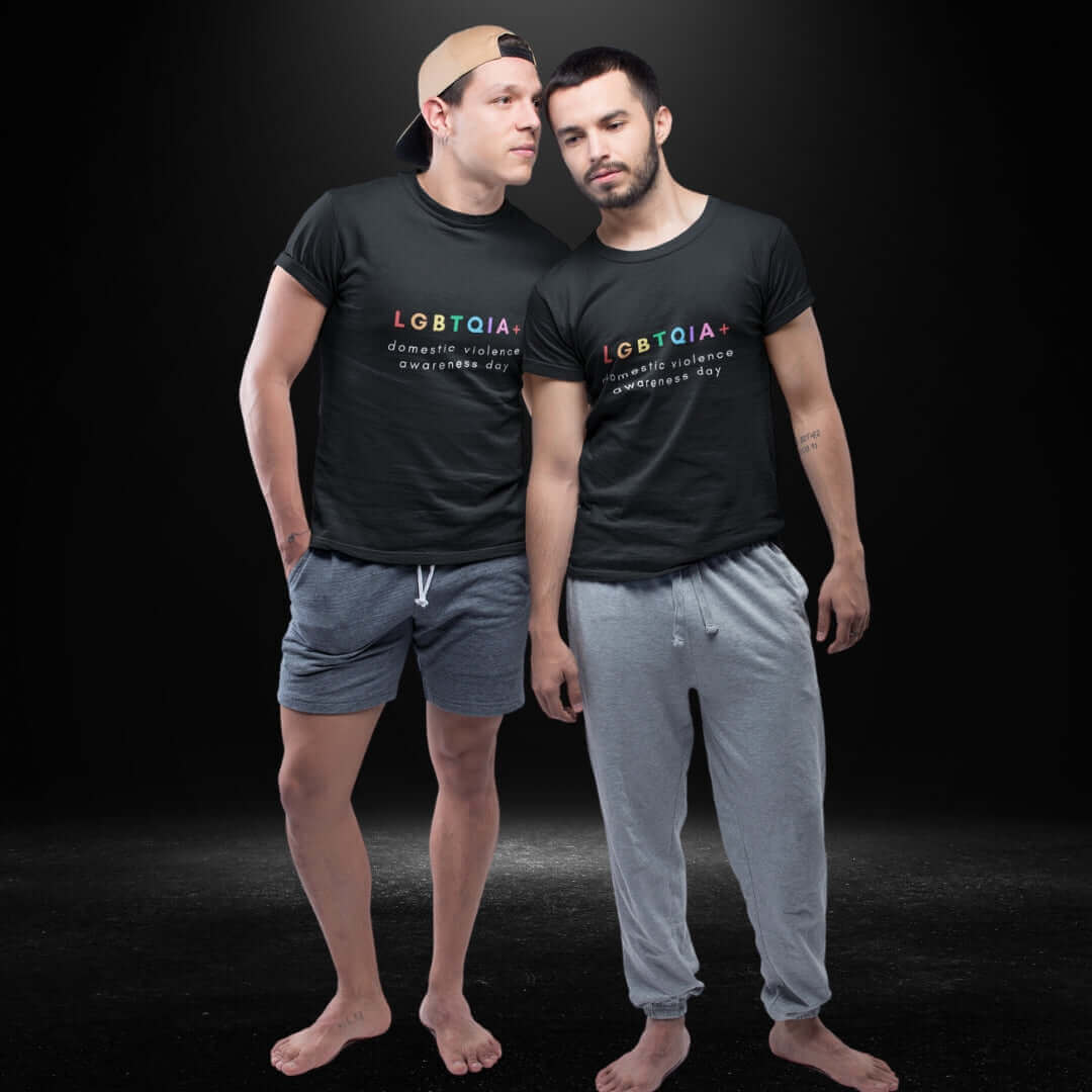 LGBTQIA+ Domestic Violence Day Black Tee - Bite Me Now