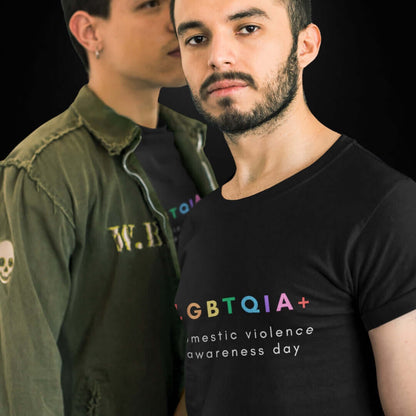 LGBTQIA+ Domestic Violence Day Black Tee - Bite Me Now