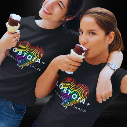 LGBTQIA+ Domestic Violence Day Black Tee - Bite Me Now