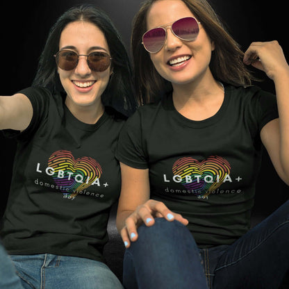 LGBTQIA+ Domestic Violence Day Black Tee - Bite Me Now