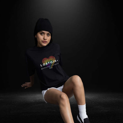 LGBTQIA+ Domestic Violence Day Black Tee - Bite Me Now