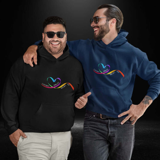 LGBTQIA Domestic Violence Day Navy & Black Hoodie