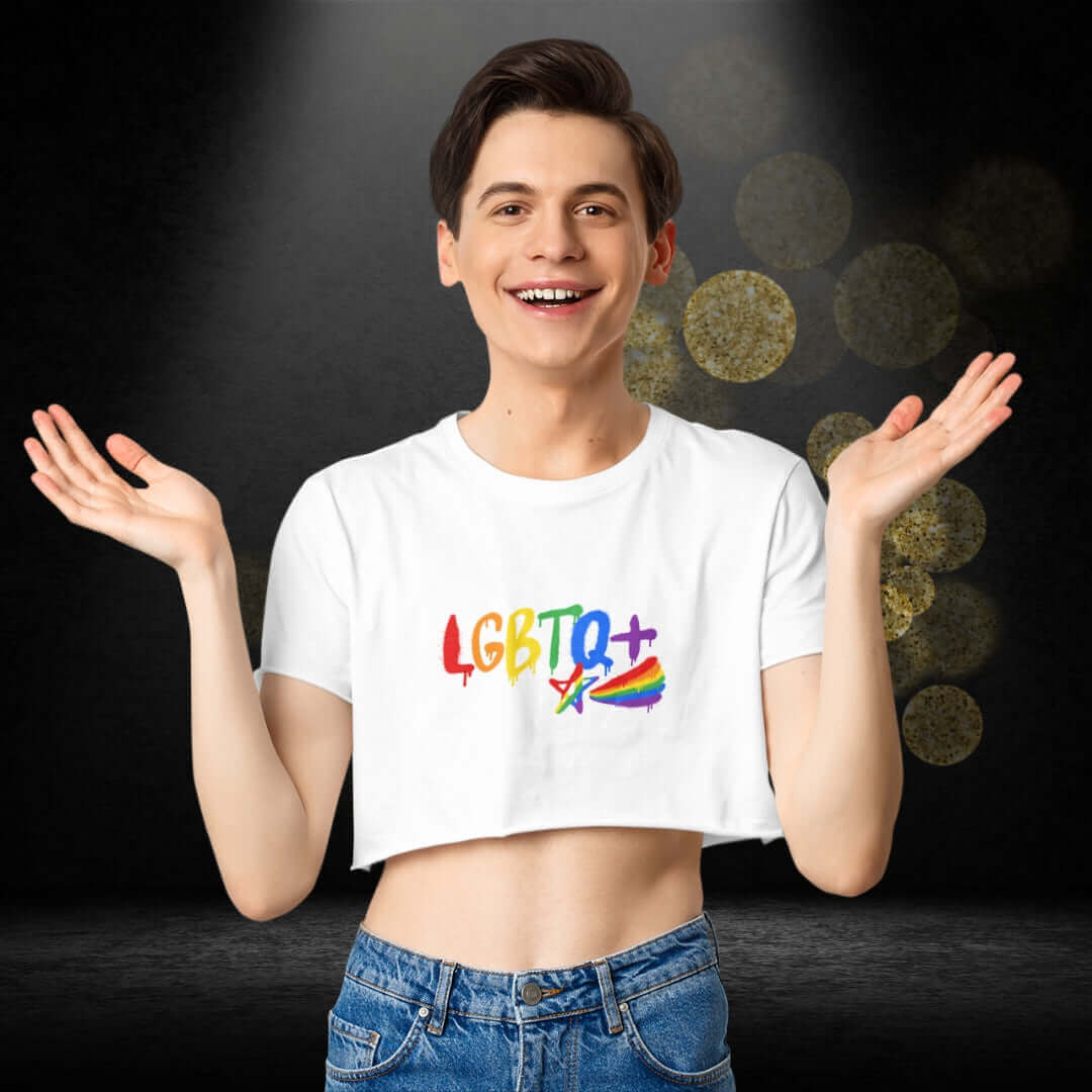 LGBTQ+ White Crop - Bite Me Now