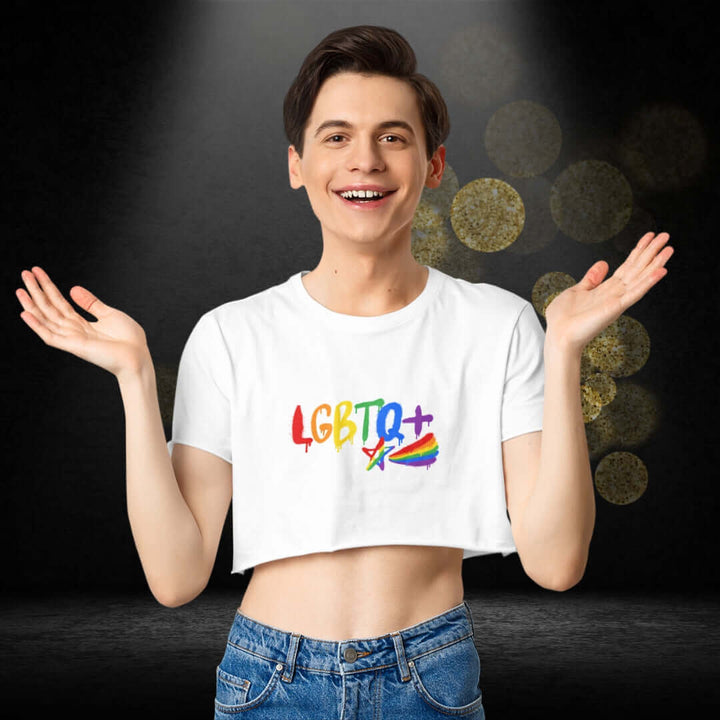 LGBTQ+ White Crop - Bite Me Now