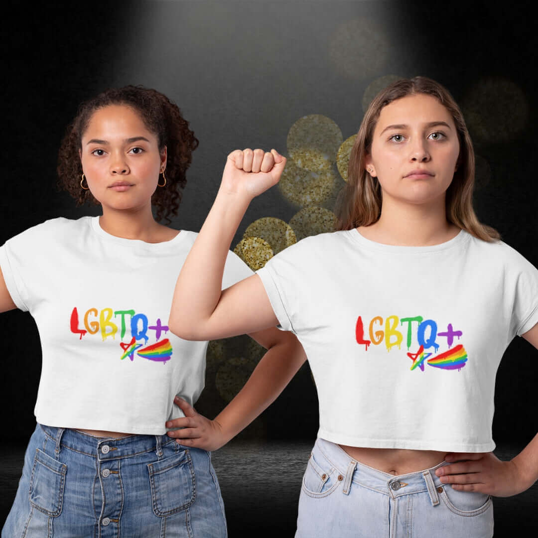 LGBTQ+ White Crop - Bite Me Now
