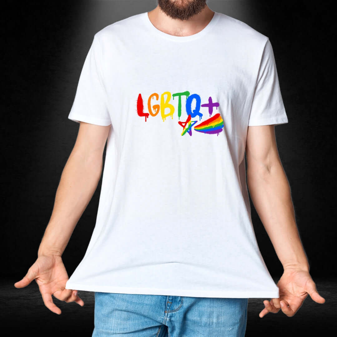 LGBTQ+ White Tee - Bite Me Now