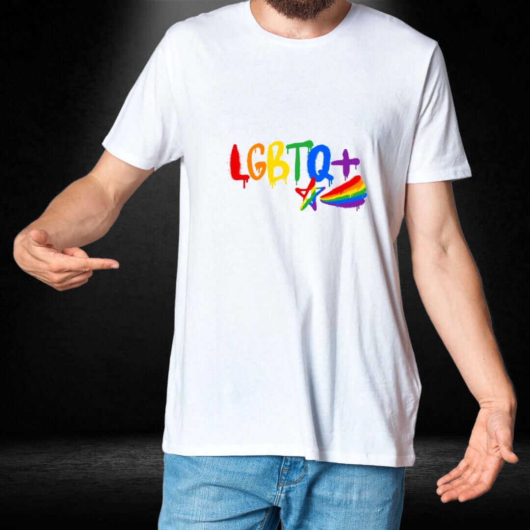 LGBTQ+ White Tee - Bite Me Now