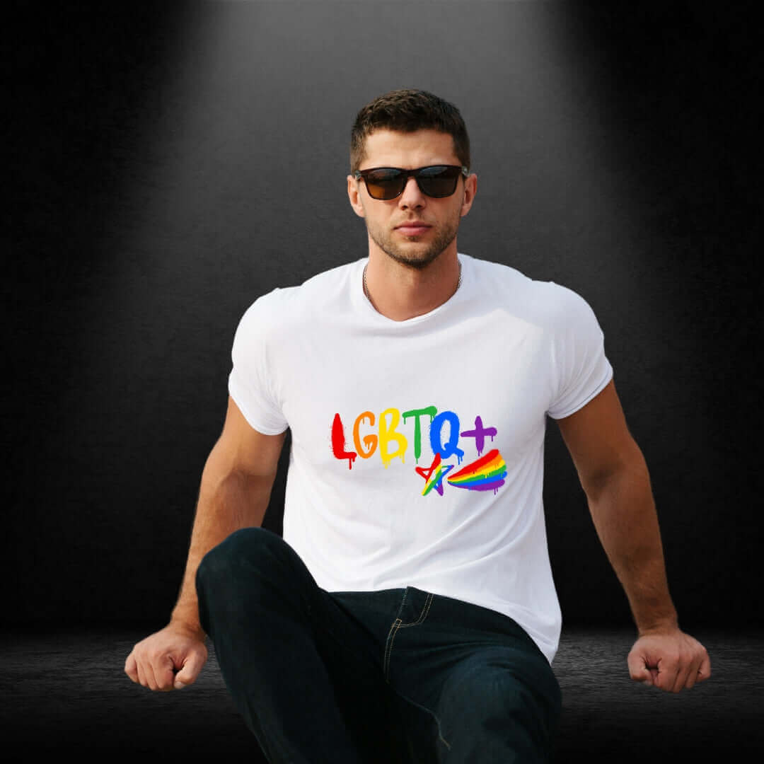 LGBTQ+ White Tee - Bite Me Now