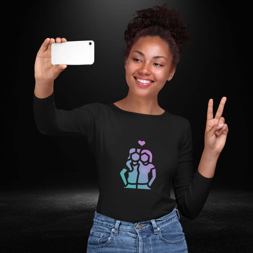 Ladies Black Long Sleeve Tee