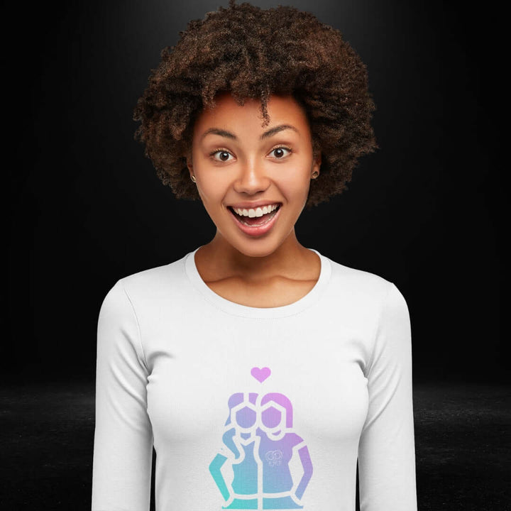 Ladies White Long Sleeve Tee