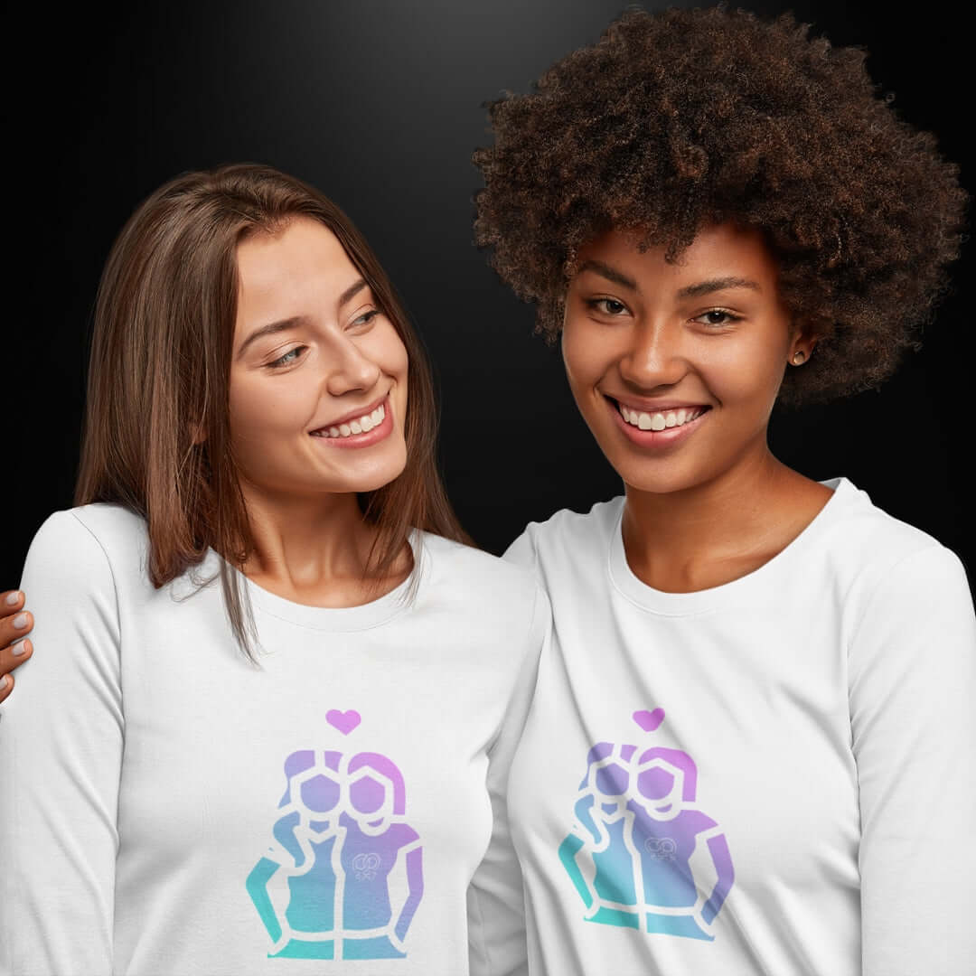 Ladies White Long Sleeve Tee