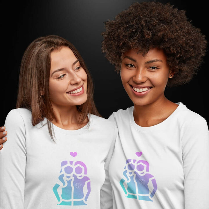Ladies White Long Sleeve Tee