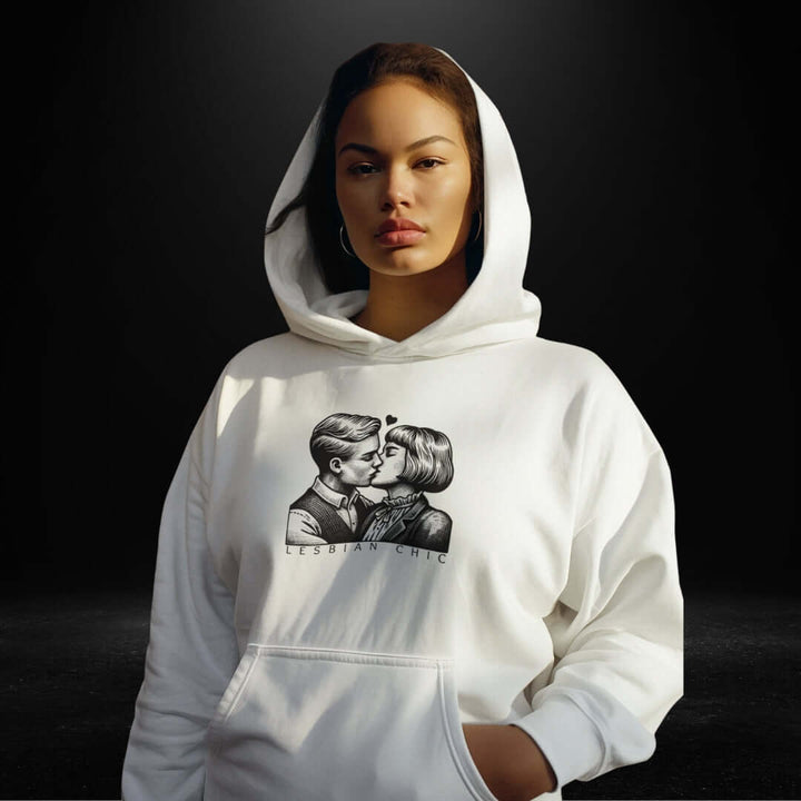 Lesbian Chic White Hoodie 