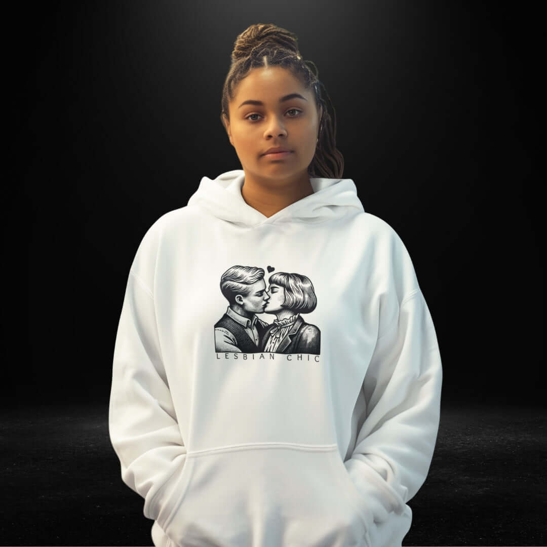 Lesbian Chic White Hoodie 