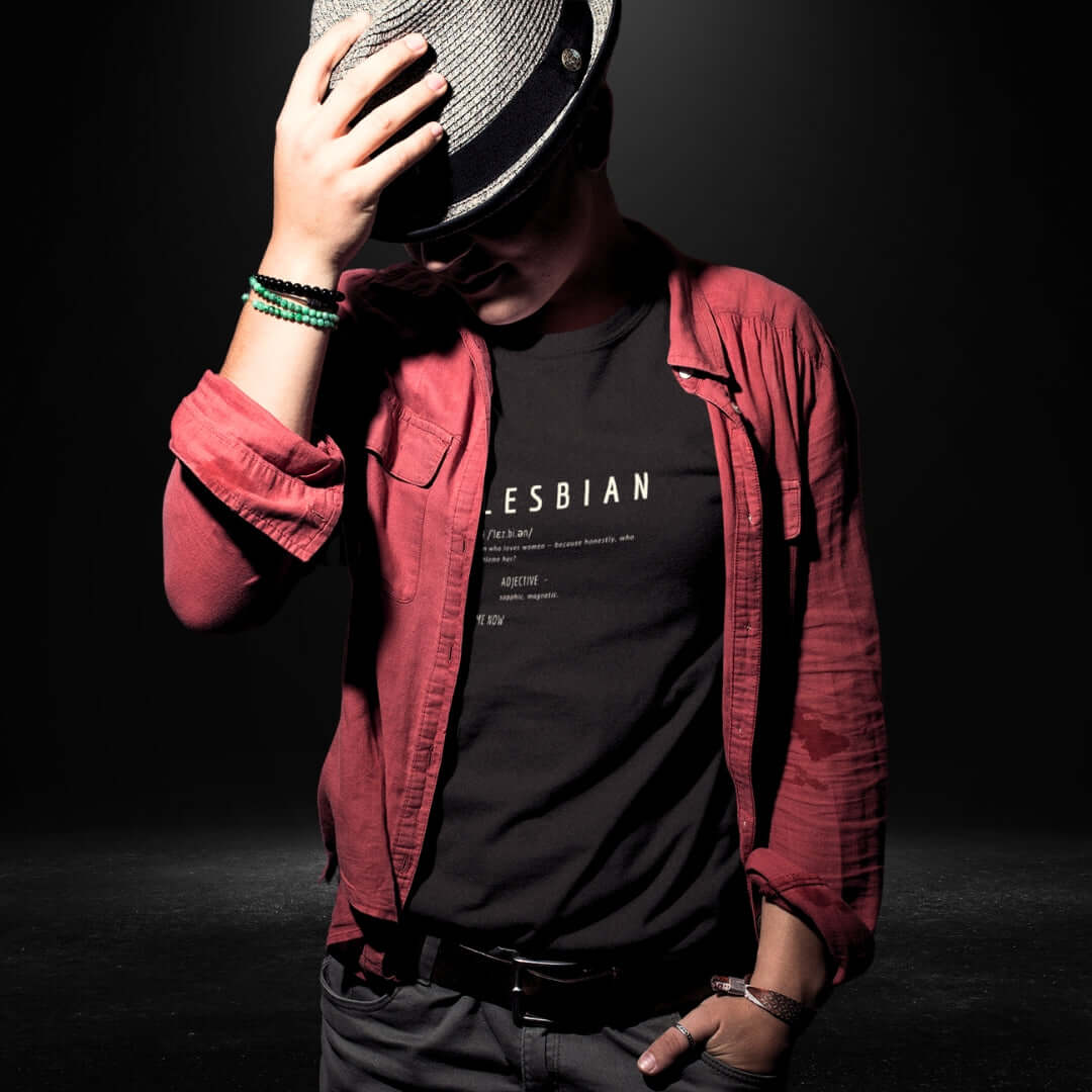 Lesbian Definitions Black Tee - Bite Me Now