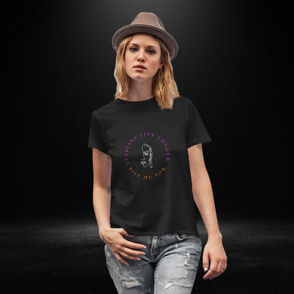 Lesbians Live Longer Black Tee 