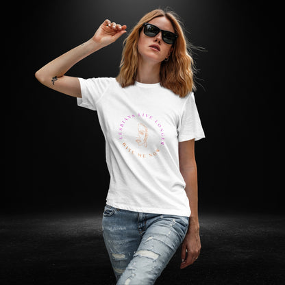 Lesbians Live Longer White Tee 