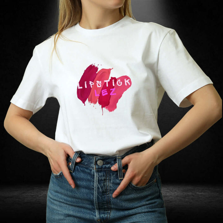 Lipstick Lez White Tee - Bite Me Now