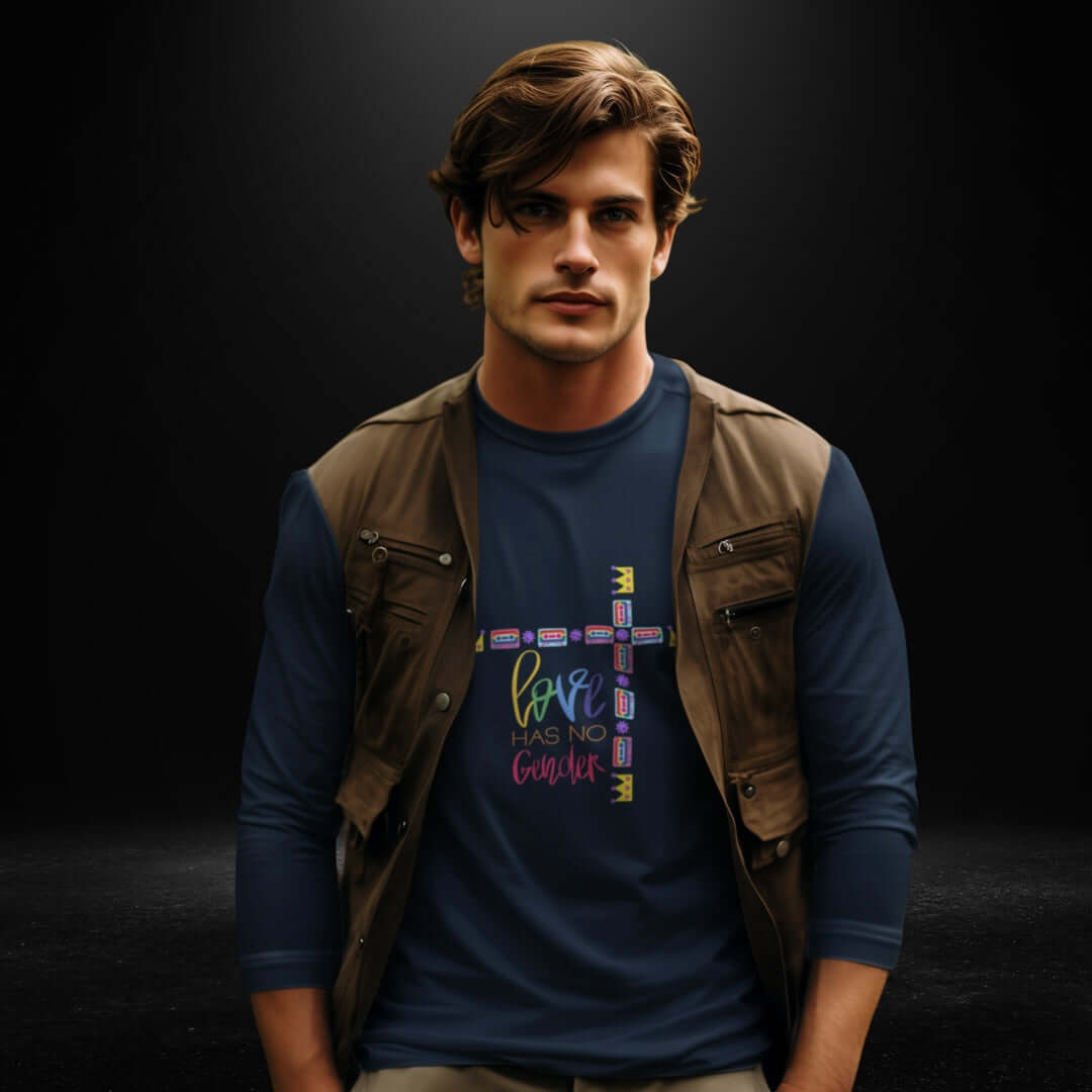 Love Has No Gender Navy Long Sleeve Tee