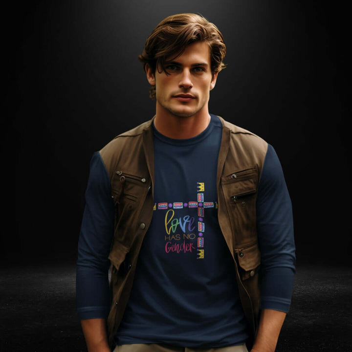Love Has No Gender Navy Long Sleeve Tee