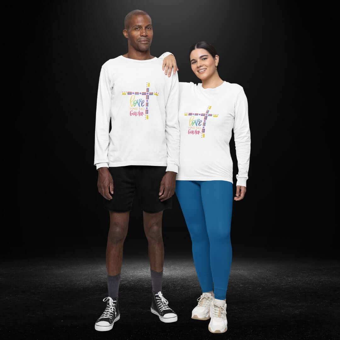Love Has No Gender White Long Sleeve Tee