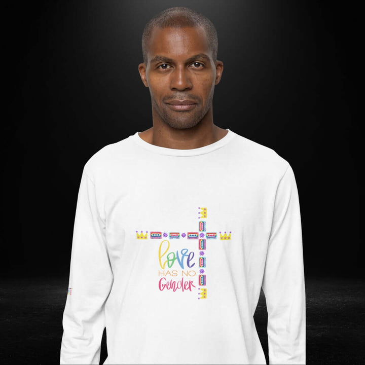 Love Has No Gender White Long Sleeve Tee
