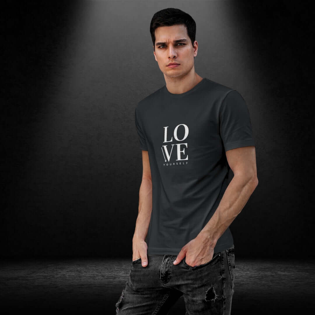 Love Yourself Charcoal Tee - Bite Me Now