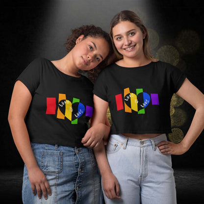 Love is Love Black Crop Top - Bite Me Now