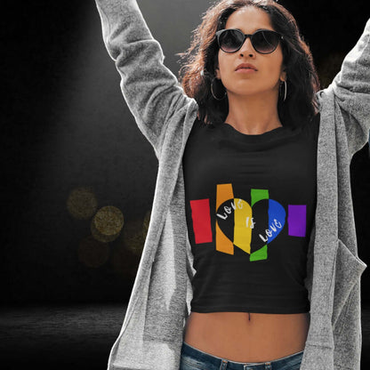 Love is Love Black Crop Top - Bite Me Now