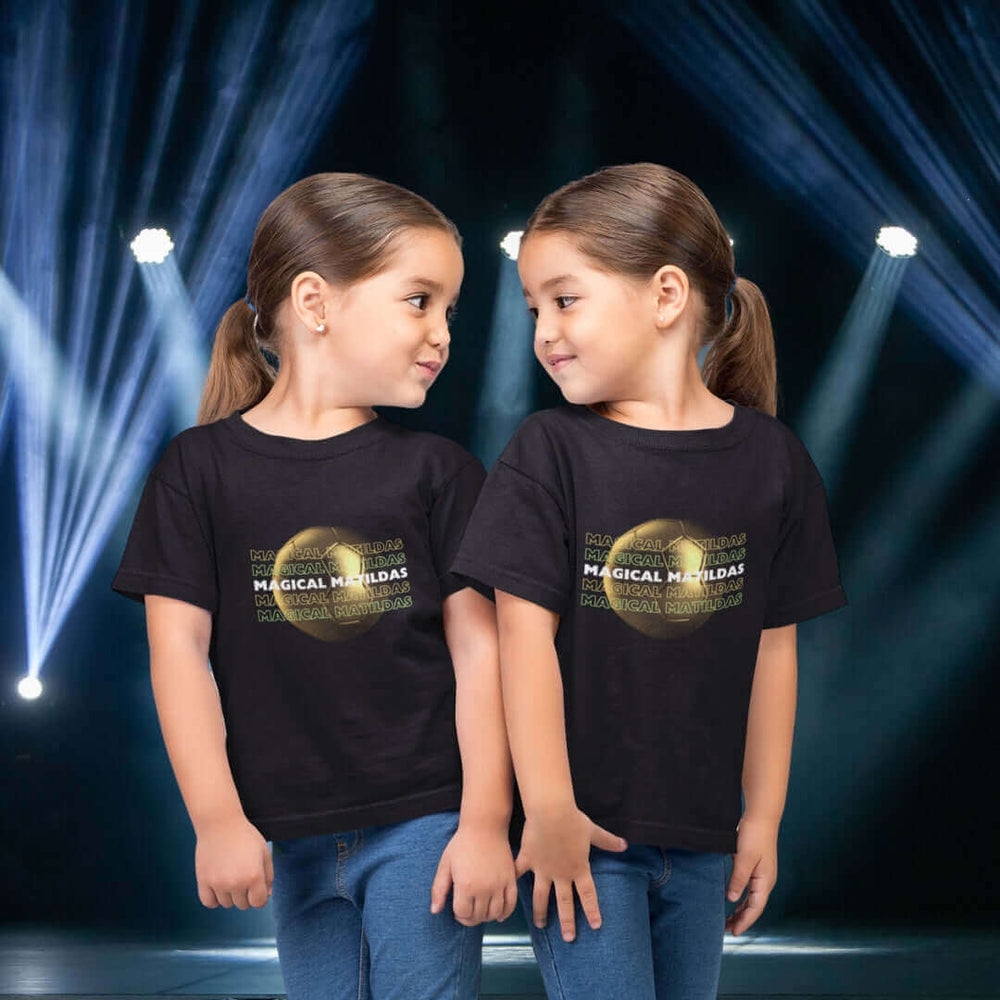 Magical Matildas Kids Black Tee - Bite Me Now