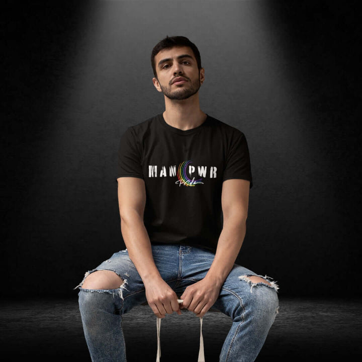 MAN Pride PWR Black Tee - Bite Me Now