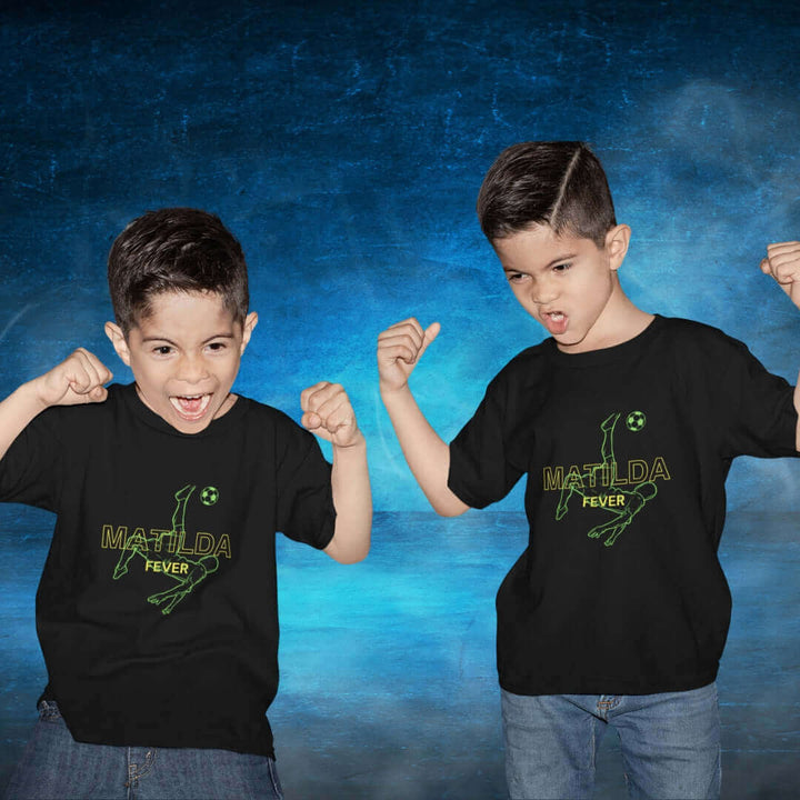 Matildas Kids Tee - Fever Ball Kick - Bite Me Now