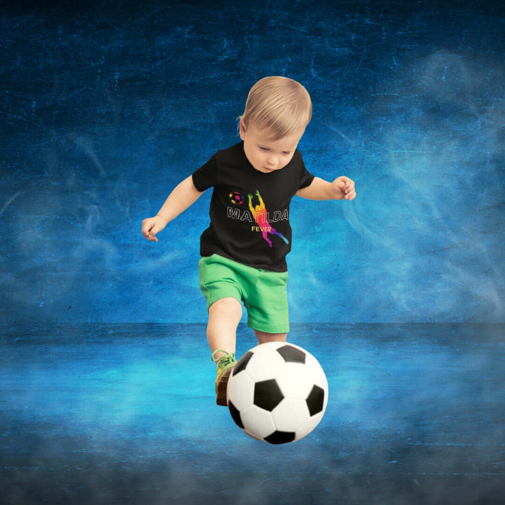 Matilda Fever Toddler Black Tee - Ball Launch - Bite Me Now