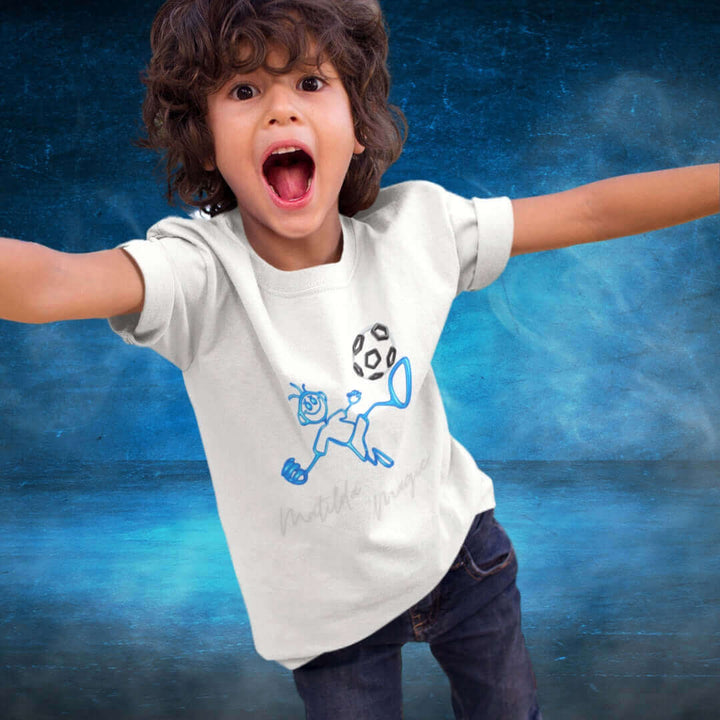 Matilda Magic Kids White Tee - Blue Dude - Bite Me Now