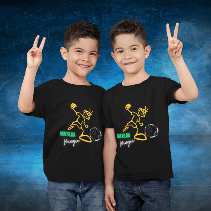 Matildas Kids Tee - Yellow Dude - Bite Me Now