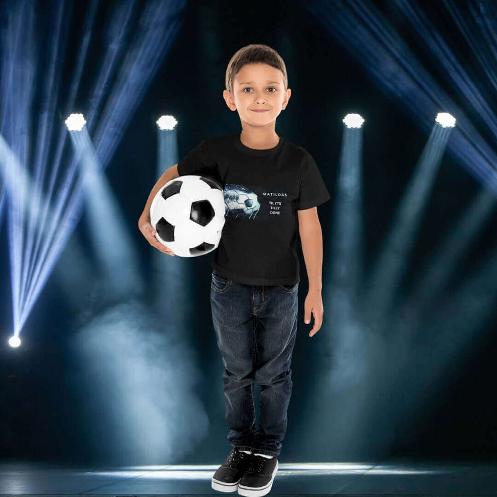 Matildas Til its Tilly Done Kids Black Tee - Bite Me Now