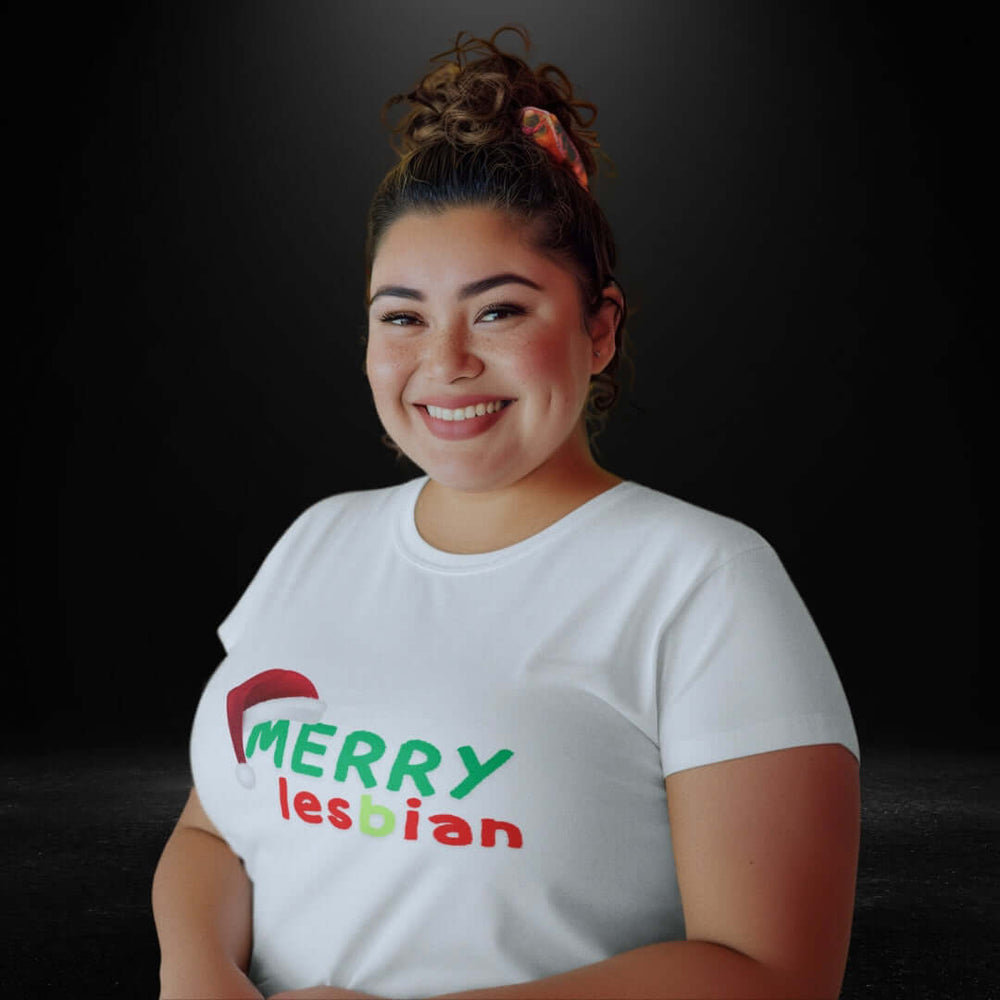 Merry Lesbian White Tee - Bite Me Now
