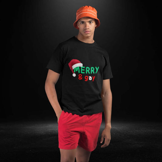 Merry and Gay Black Tee - Bite Me Now 