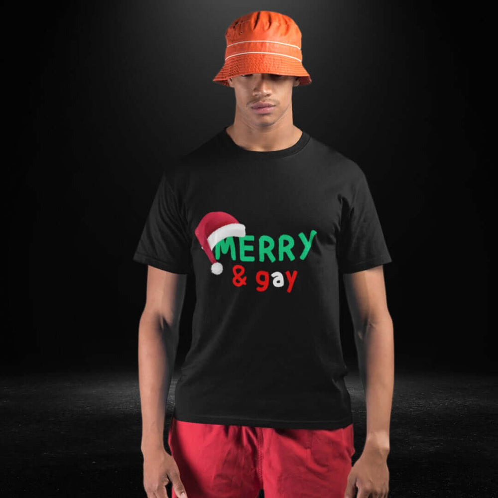 Merry and Gay Black Tee - Bite Me Now 