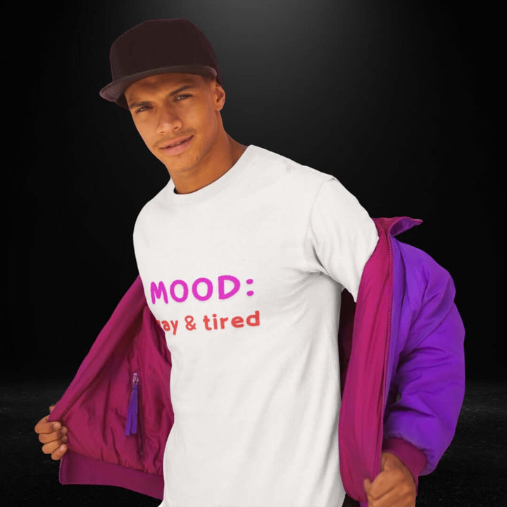 Mood: Gay & Tired White Tee - Bite Me Now