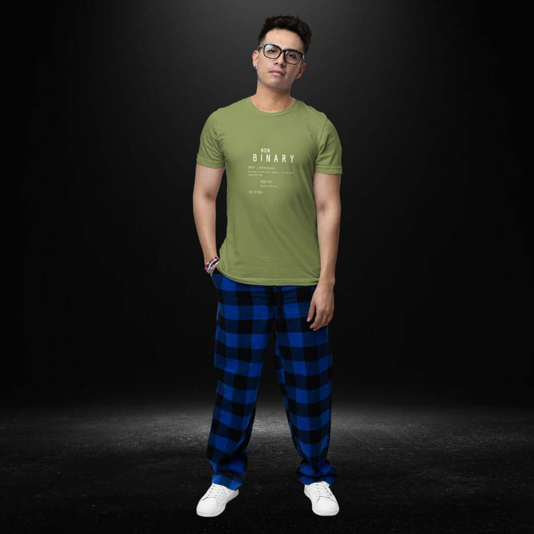 Non Binary Definitions Olive Tee - Bite Me Now